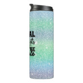 Dental Hygienic Sparkle Rainbow Glitzer Green Thermosbecher (Nach rechts gedreht)