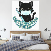 Dental Hygienist Black Cat Wall Art – Printable Of Leinwanddruck (Insitu (Schlafzimmer))