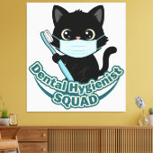 Dental Hygienist Black Cat Wall Art – Printable Of Leinwanddruck (Insitu (Wohnzimmer))