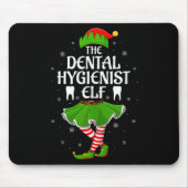 Dental Hygienist Elf Christmas Girls Women Elf Squ Mousepad (Vorne)