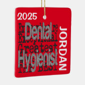 Dental Hygienist Extraordinaire CUSTOM Keramikornament (Rechts)