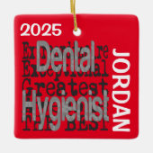 Dental Hygienist Extraordinaire CUSTOM Keramikornament (Vorderseite)