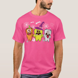 Dental Hygienist Halloween Pumpkin Ghost Witch auc T-Shirt
