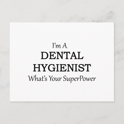 DENTAL HYGIENIST POSTKARTE (Vorderseite)