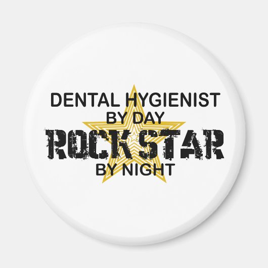 Dental Hygienist Rock Star Magnet (Vorne)