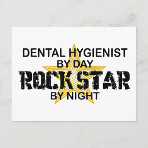 Dental Hygienist Rock Star Postkarte