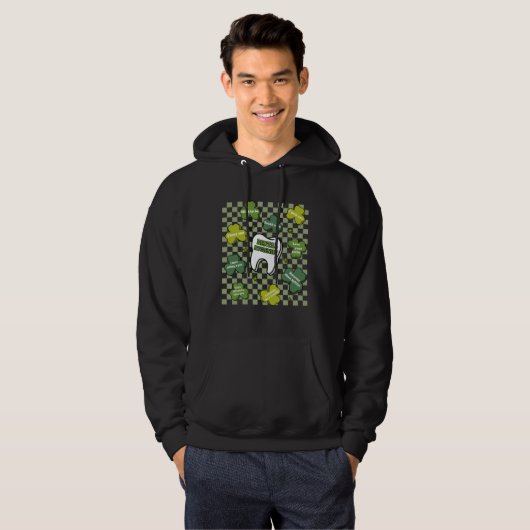 Dental Hygienist St Patrick s Day 2023 Teeth Shamr Hoodie (Vorne ganz)