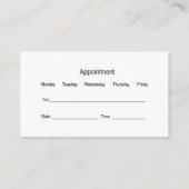 Dental Implant Business Cards Terminkarte (Rückseite)