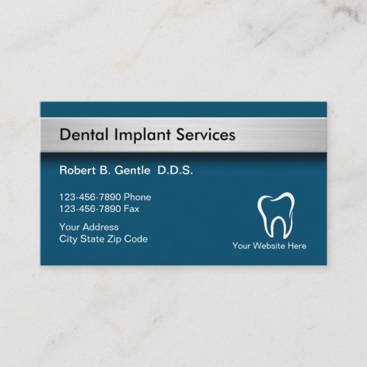 Dental Implant Business Cards Terminkarte (Vorderseite)