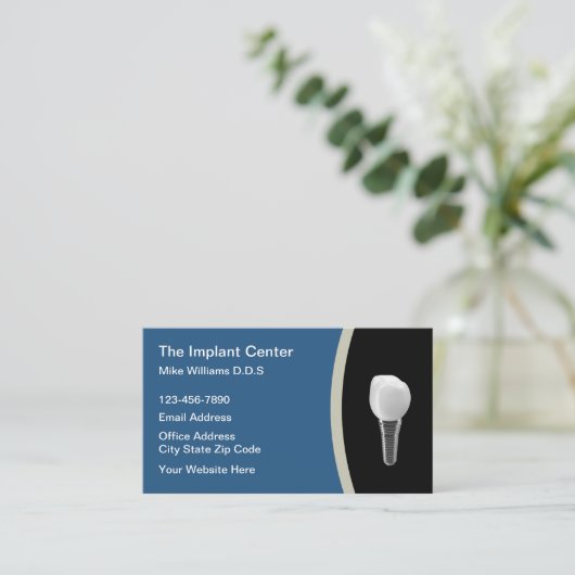 Dental Implant Dental Center Visitenkarte (Stehend Vorderseite)