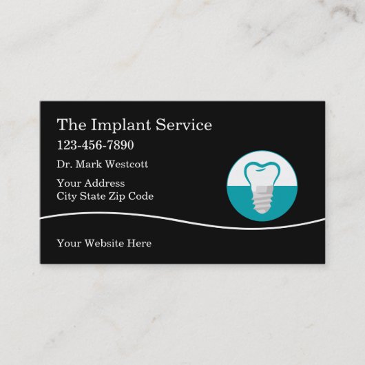 Dental Implant Services  Visitenkarte (Vorderseite)