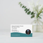 Dental Implant Theme Business Cards Visitenkarte (Stehend Vorderseite)