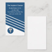 Dental Implantate Moderne vertikale Visitenkarten Visitenkarte (Vorne/Hinten)