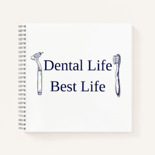 Dental Life Best Life quadratisches Spiralnotizbuc Notizblock