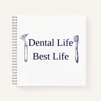 Dental Life Best Life quadratisches Spiralnotizbuc Notizblock
