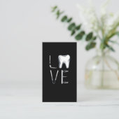 Dental Love Dentistry Tools Dentist Visitenkarte (Stehend Vorderseite)