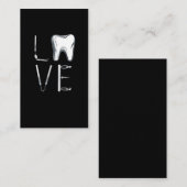 Dental Love Dentistry Tools Dentist Visitenkarte (Vorne/Hinten)