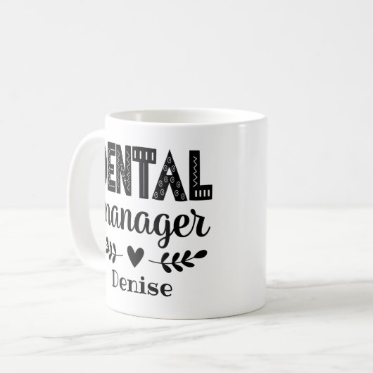 Dental Manager Personalisiert Kaffeetasse (Vorderseite Links)