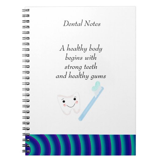 Dental Notes Clean Tees Notizblock (Vorderseite)