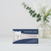 Dental Office Beruflich Dentist Navy & Silver Terminkarte (Stehend Vorderseite)