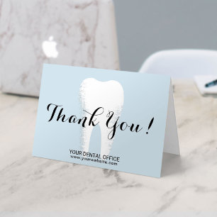 Dental Office Dentist White Tooth Vielen Dank Dankeskarte