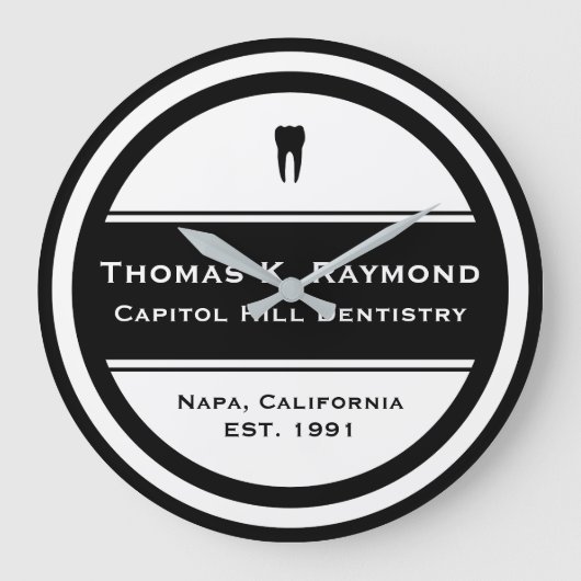 Dental Office Große Wanduhr (Vorderseite)