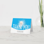 Dental Office Modern Blue Formal Vielen Dank Dankeskarte (Vorderseite)