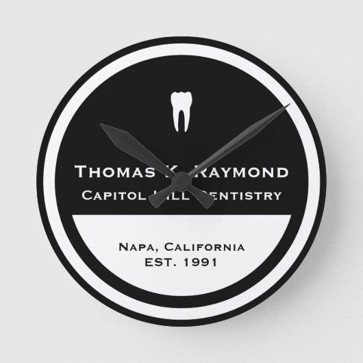 Dental Office Runde Wanduhr (Vorderseite)