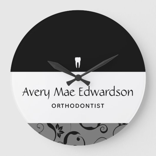 Dental Office Staff Große Wanduhr (Vorderseite)