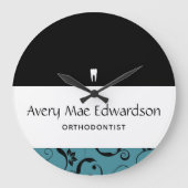 Dental Office Staff Große Wanduhr (Vorderseite)