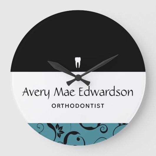 Dental Office Staff Große Wanduhr (Vorderseite)