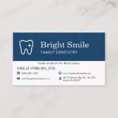 Dental Office Tooth Icon Appointment Reminder Visitenkarte (Vorderseite)