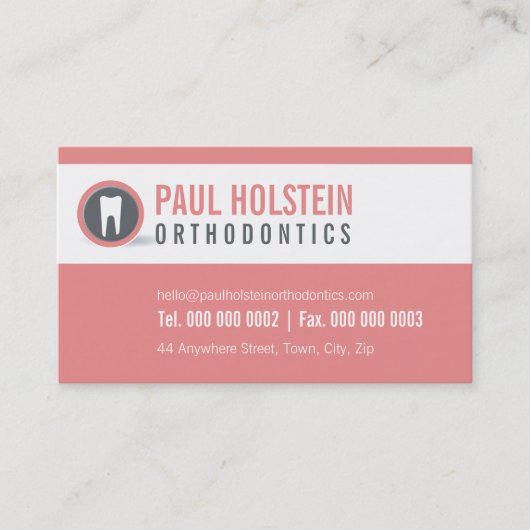DENTAL OPERATION moderne minimale Zahlogos Visitenkarte (Vorderseite)