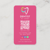 Dental QR-Code für berufliches Dentallogo für Zahn Visitenkarte (Rückseite)