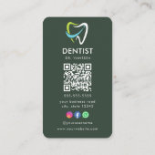 Dental QR-Code für berufliches Dentallogo für Zahn Visitenkarte (Rückseite)