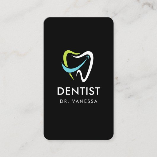 Dental QR-Code für berufliches Dentallogo für Zahn Visitenkarte (Vorderseite)