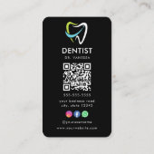 Dental QR-Code für berufliches Dentallogo für Zahn Visitenkarte (Rückseite)