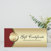 Dental Rack Card Geschenkgutschein Gold Molar Rot (Stehend Vorderseite)