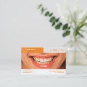 Dental | Schönes Lächeln Visitenkarte (Stehend Vorderseite)