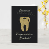 Dental School Abschluss Glückwunsch Black Karte (Gelbe Blume)