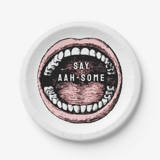 Dental School Graduation Party Paper Dinner Napkin Pappteller (Vorderseite)