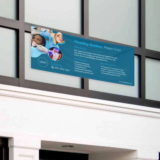 Dental Services Custom Banner (Äußeres Gebäude)