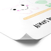 Dental Sprichwort mit Zahn und Zahnbürste Poster (Ecke)