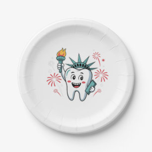 Dental Squad 4. Juli Zahnarzt Funny American Pappteller