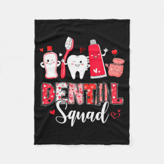 Dental Squad Dental Istant Dentist Happy Valentine Fleecedecke