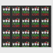 Dental Squad Dentist Funny Teeth Christmas Pajamas Geschenkpapier (Flach)
