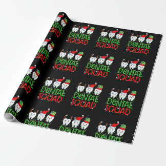 Dental Squad Dentist Funny Teeth Christmas Pajamas Geschenkpapier