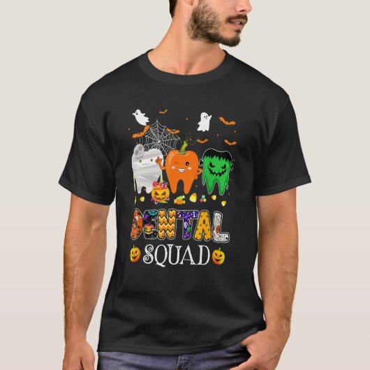 Dental Squad Dentist Halloween Costume Spooky Pump T-Shirt (Vorderseite)