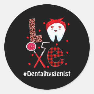 Dental Squad Dentist Happy Valentines Day Dental I Runder Aufkleber