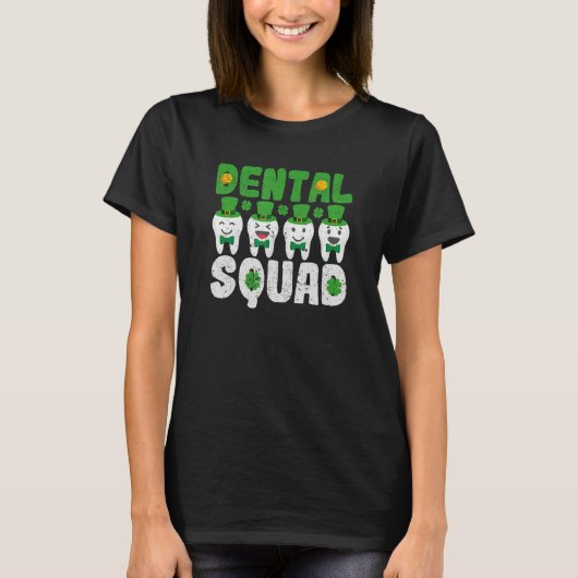Dental Squad Leprechaun Teeth St Patricks Day Toot T-Shirt (Vorderseite)